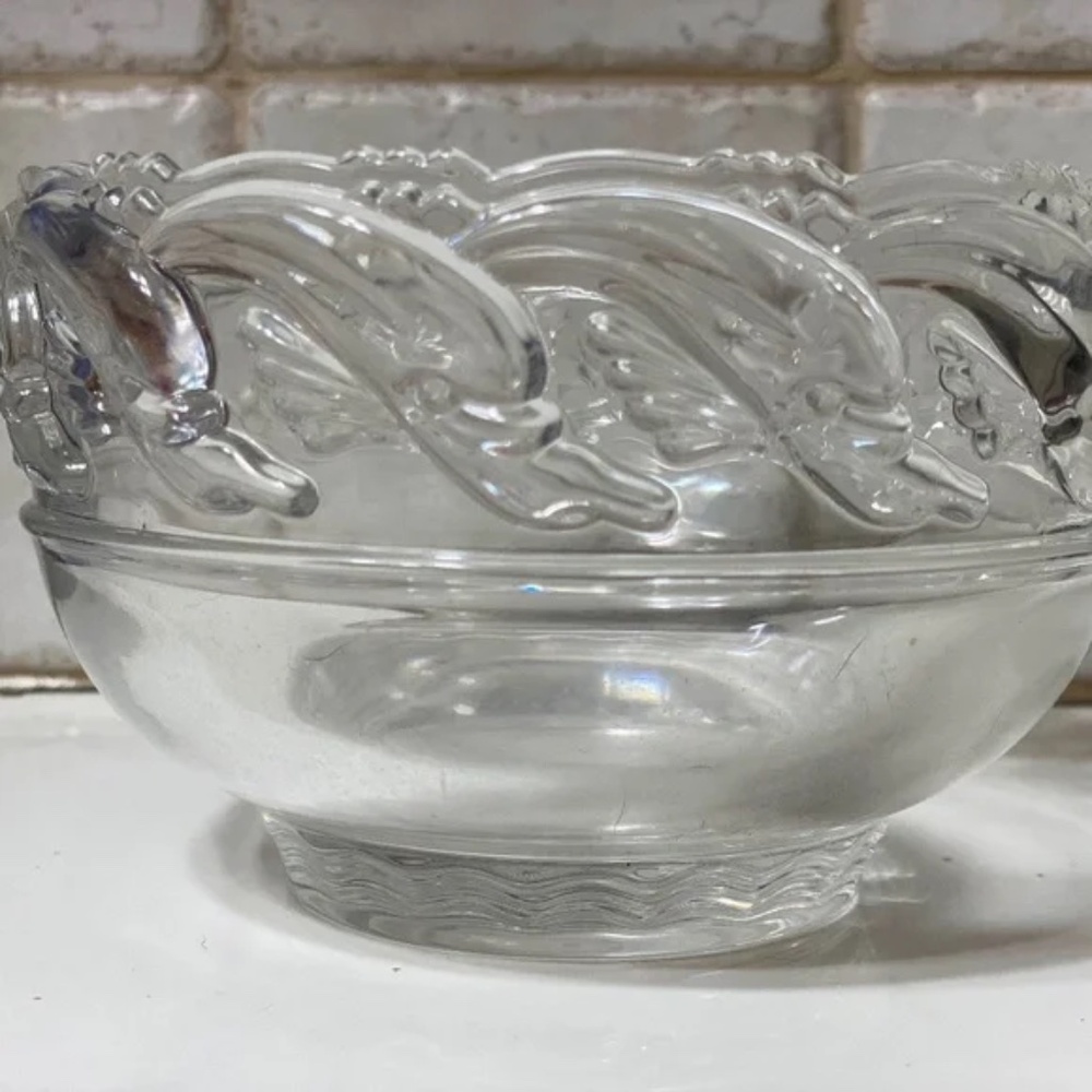 Tiffany & Company Crystal Dolphin Bowl